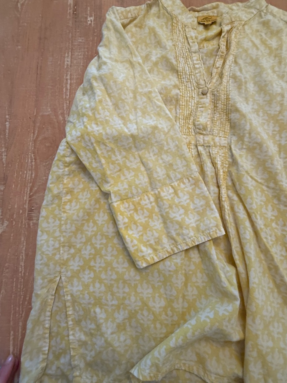 Roberta Roller Rabbit Yellow Printed Tunic Top - Picture 5 of 8